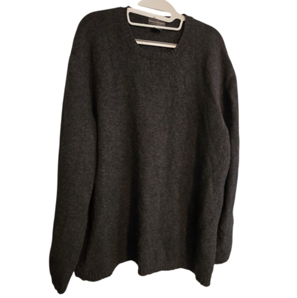 Banana Republic 100% Cashmere Charcoal Gray Unisex Sweater Sz XL in EUC